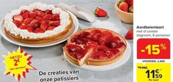 Carrefour Aardbeientaart aanbieding
