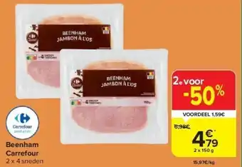 Carrefour Beenham carrefour 2 x 4 sneden aanbieding