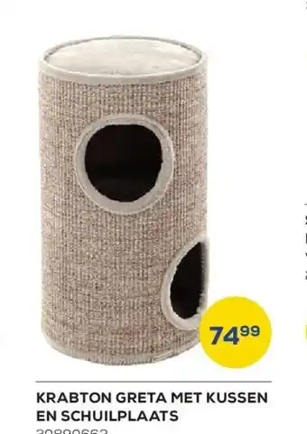 Krabton greta met kussen en schuilplaats