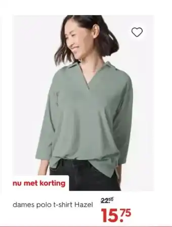 HEMA Dames polo t-shirt hazel aanbieding