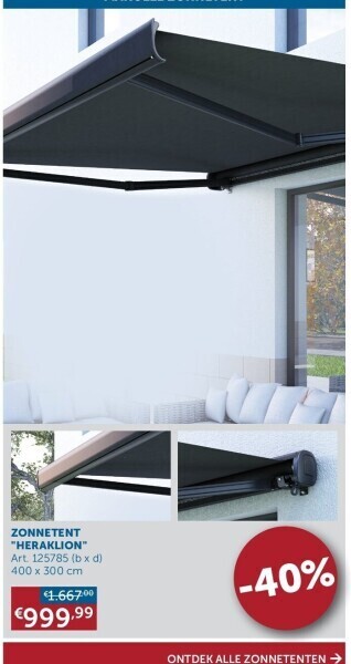 Zelfbouwmarkt Zonnetent heraklion aanbieding