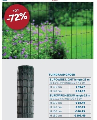 Zelfbouwmarkt Tuindraad groen aanbieding