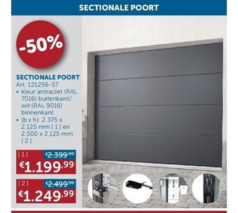 Zelfbouwmarkt Sectionale poort aanbieding