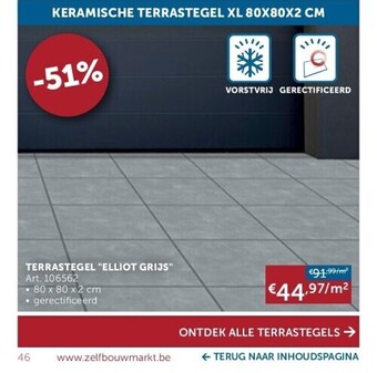 Zelfbouwmarkt Terrastegel elliot grijs aanbieding