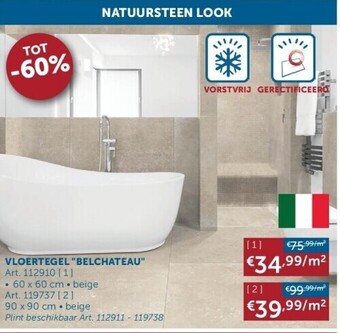 Zelfbouwmarkt Vloertegel belchateau aanbieding