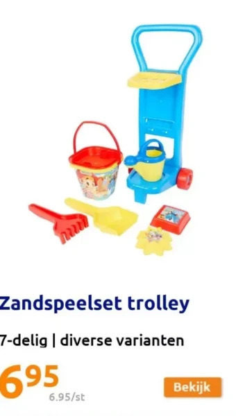 Action Zandspeelset trolley aanbieding