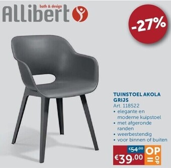 Zelfbouwmarkt Tuinstoel akola grijs aanbieding