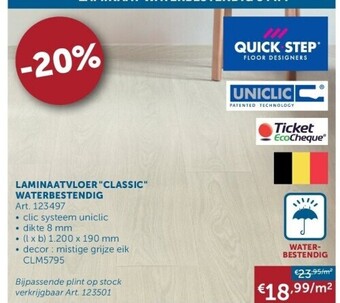 Zelfbouwmarkt Laminaatvloer classic waterbestendig aanbieding