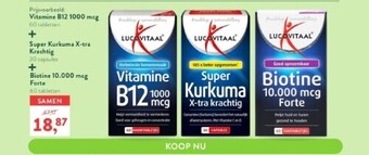Vitamine b12 1000 mcg 60 tabletten super kurkuma x-tra krachtig 30 capsules biotine 10.000 mcg forte 60 tabletten