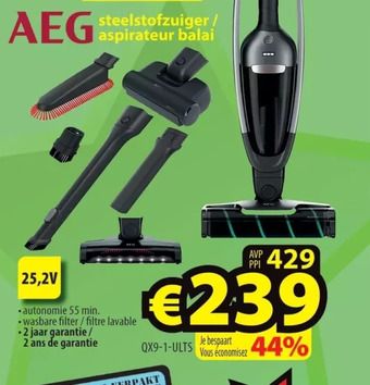 ElectroStock Age steelstofzuiger / aspirateur balai aanbieding