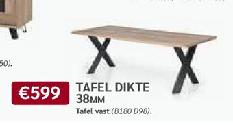 Crack Tafel dikte 38mm aanbieding