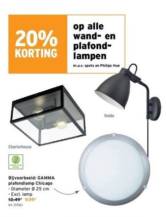 GAMMA Gamma plafondlamp chicago aanbieding