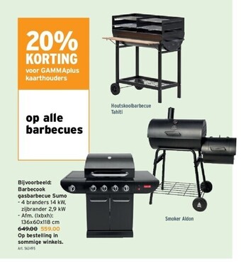 GAMMA Barbecook gasbarbecue sumo aanbieding