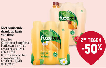 Delhaize Fuze Tea Niet Bruisende Drank op Basis van Thee aanbieding
