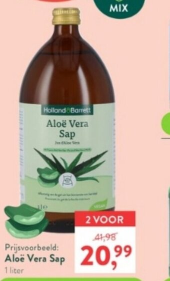 Holland & Barrett Aloë Vera Sap 1 liter aanbieding