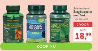 Holland & Barrett Zaagbladpalm met Zink 100 capsules aanbieding