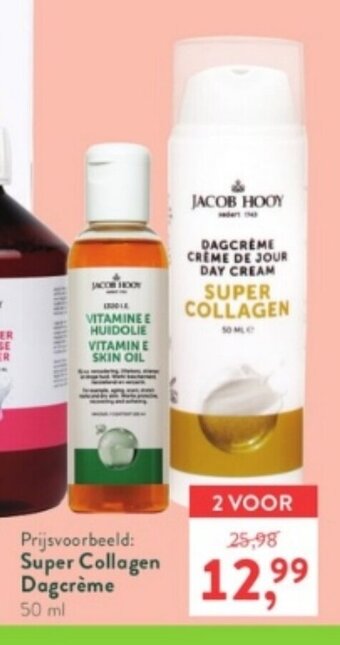 Holland & Barrett JACOB HOOY Super Collagen Dagcrème 50 ml aanbieding