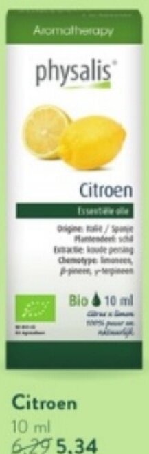 Holland & Barrett Physalis Citroen 10ml aanbieding
