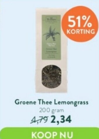 Holland & Barrett Groene Thee Lemongrass 200 gram aanbieding