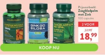 Holland & Barrett Zaagbladpalm met Zink 100 capsules aanbieding