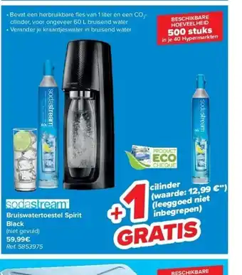 Carrefour Bruiswatertoestel spirit black aanbieding
