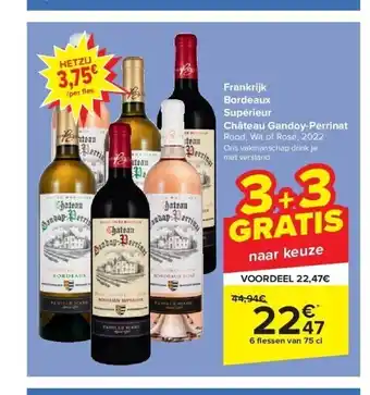 Carrefour Frankrijk bordeaux supérieur aanbieding
