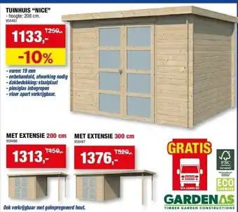 Hubo Tuinhuis “nice” aanbieding