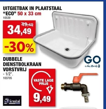 Hubo Uitgietbak in plaatstaal “eco” 50 x 33 cm aanbieding