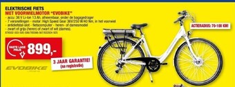 Hubo Elektrische fiets met voorwielmotor “evobike” aanbieding