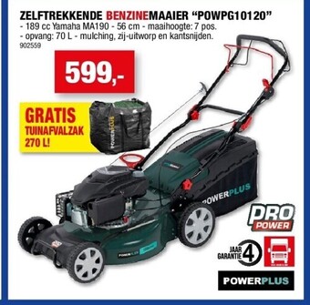 Hubo Zelftrekkende benzinemaaier “powpg10120” aanbieding