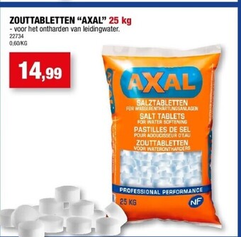 Hubo Zouttabletten “axal” 25 kg aanbieding