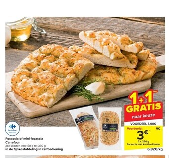 Carrefour Focaccia of mini-focaccia carrefour aanbieding