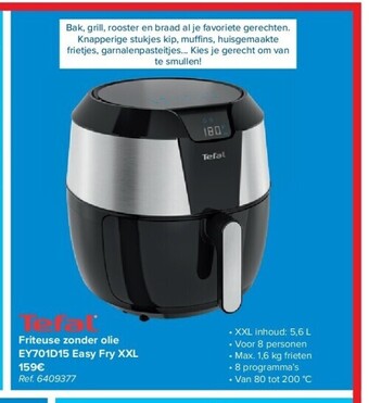 Carrefour Friteuse zonder olie ey701d15 easy fry xxl aanbieding