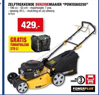 Hubo Zelftrekkende benzinemaaier “powxg60250” aanbieding