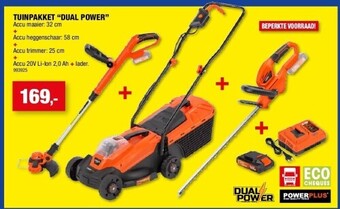Hubo Tuinpakket “dual power” accu maaier: 32 cm aanbieding