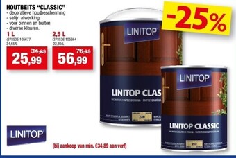 Hubo Houtbeits “classic” 1 l aanbieding