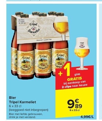 Carrefour Bier tripel karmeliet aanbieding