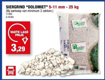 Hubo Siergrind “dolomiet” 5-11 mm - 25 kg aanbieding