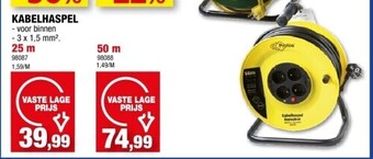 Hubo Kabelhaspel 25 m aanbieding