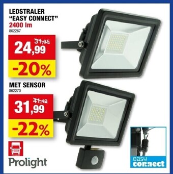 Hubo Ledstraler “easy connect” 2400 lm aanbieding