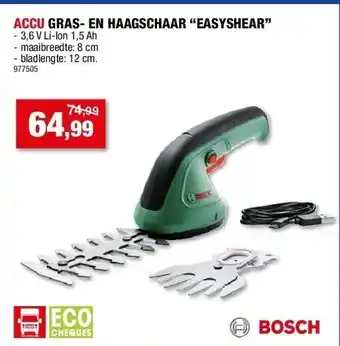Hubo Accu gras- en haagschaar “easyshear” aanbieding