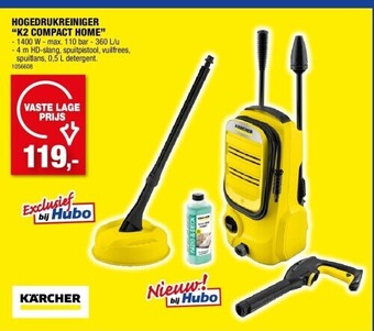 Hubo Hogedrukreiniger “k2 compact home” aanbieding