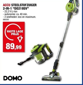 Accu steelstofzuiger 2-in-1 “do219sv”