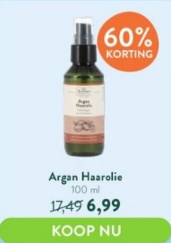 Holland & Barrett Argan Haarolie 100 ml aanbieding