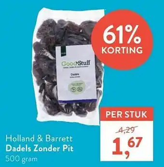 Holland & Barrett Holland + barrett dadels zonder pit aanbieding