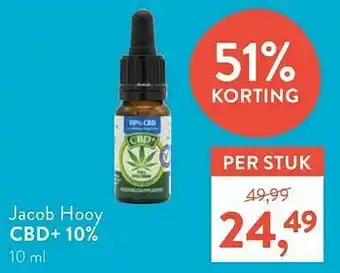 Holland & Barrett Jacob hooy cbd+ 10% aanbieding