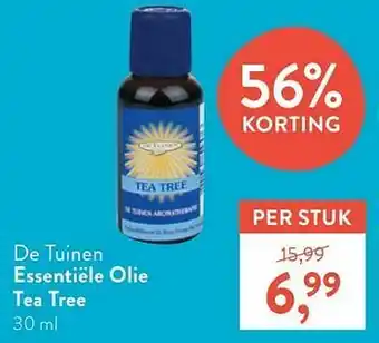 Holland & Barrett De tuinen essentiële olie tea tree aanbieding