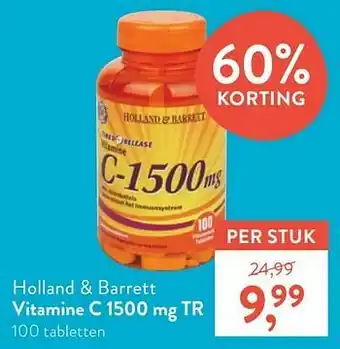 Holland & Barrett Holland + barrett vitamine c 1500 mg tr aanbieding