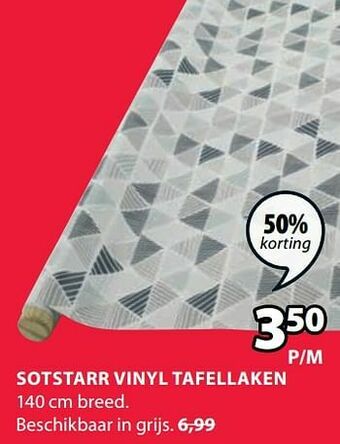 Jysk Sotstarr vinyl tafellaken aanbieding