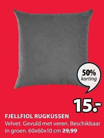 Jysk Fjellfiol rugkussen aanbieding